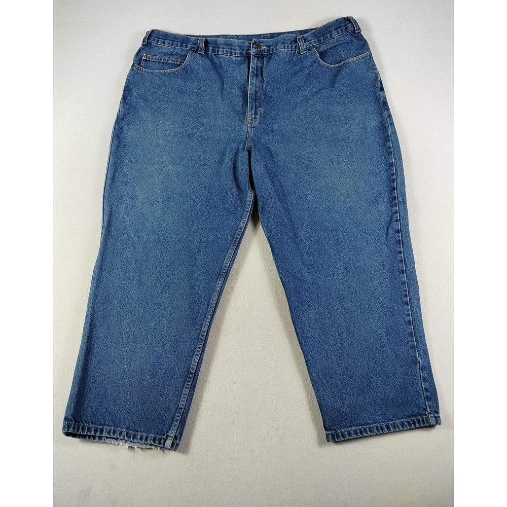 Harbor Bay Jeans Mens‎ 50x24 Blue High Rise Straight Leg Denim Big & Tall Casual